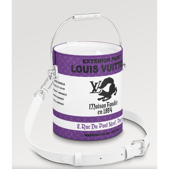Louis Vuitton Purple LV Paint Can Monogram Top Handle Shoulder Crossbody Bag - Picture 1 of 15